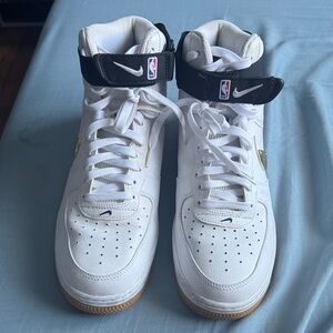 Nike White and Black High-Top Sneakers